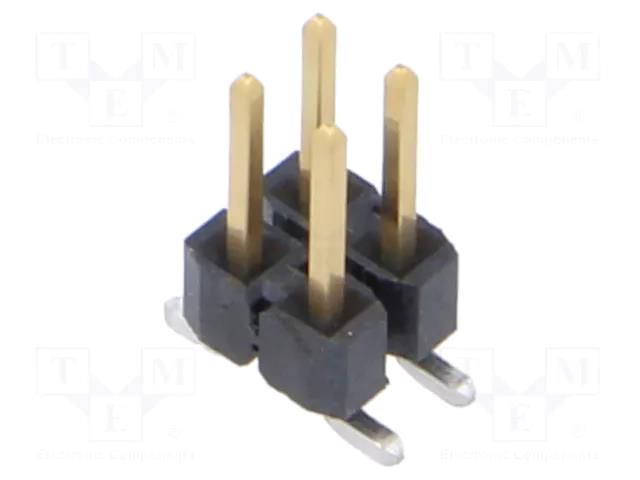Connector: pin strips; pin header; male; PIN: 4; vertical; SMT; 2x2 SAMTEC TSM-102-01-S-DV-P