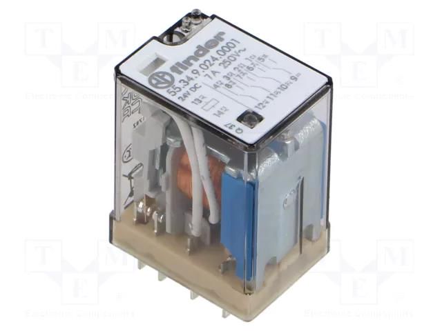 Relay: electromagnetic; 4PDT; 24VDC; monostable,industrial; 600Ω FINDER 55.34.9.024.0001