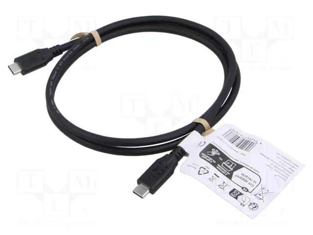 Cable; USB 4.0; USB C plug,both sides; 1m; black; Support: 4K,HDR GOOBAY GOOBAY-74187