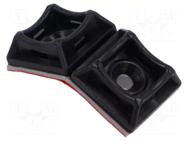 Holder; screw,self-adhesive; polyamide; UL94V-2; black; L: 20mm TIE10 TTP20X20-S/BK