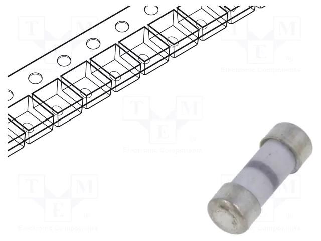 Fuse: fuse; 40mA; 250V; quick blow; ceramic; 3.05x8.7mm EATON/BUSSMANN C308F40MA-TR1