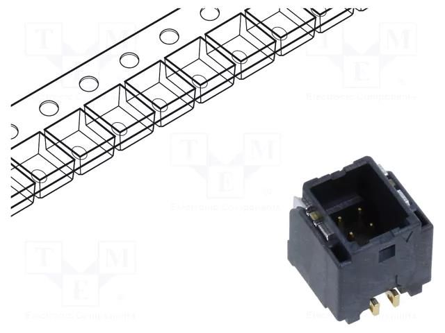 Connector: wire-board; socket; male; PIN: 4; Pitch: 2mm; on PCBs; SMT HIROSE DF51K-4DP-2V-805