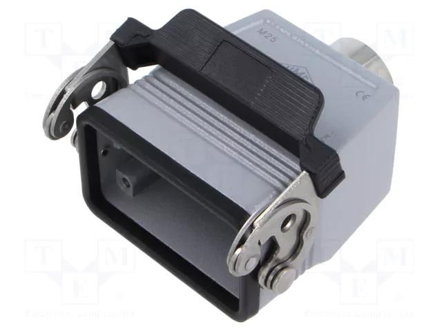 Enclosure for connectors: HDC; size 57.27; for cable; with latch ILME MAV10LG25