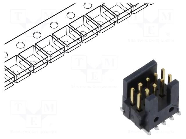 Connector: pin strips; socket; male; PIN: 10; vertical; SMT; 1.27mm SAMTEC FTSH10501FDVKTR