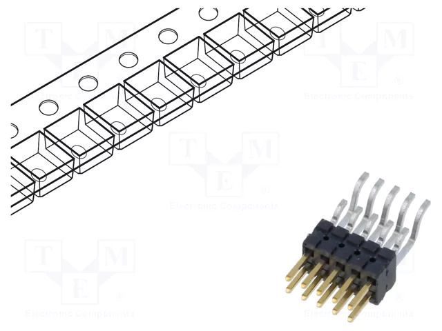Connector: pin strips; socket; male; PIN: 10; horizontal; SMT; 2x5 SAMTEC FTSH-105-01-L-DH
