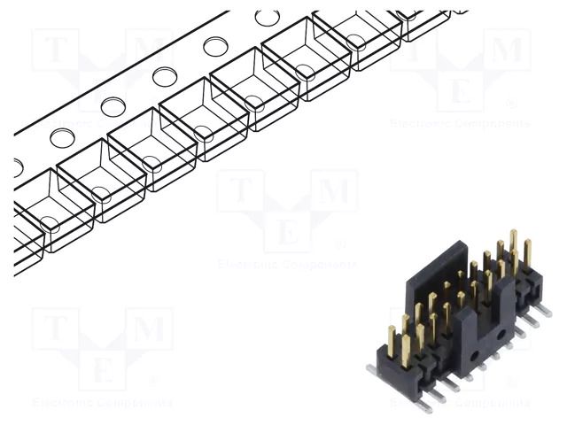 Connector: pin strips; socket; male; PIN: 20; vertical; SMT; 1.27mm SAMTEC FTSH11001FDVKTR