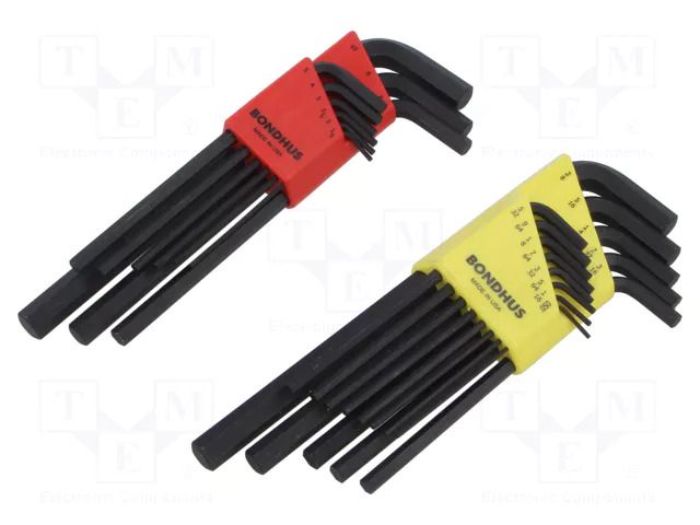 Wrench-set; inch,hex key; long BONDHUS BONDHUS-22199