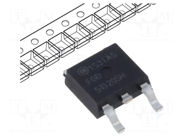 Transistor: IGBT; 1.2kV; 5A; 28W; DPAK; Features: logic level; ESD ONSEMI FGD5T120SH