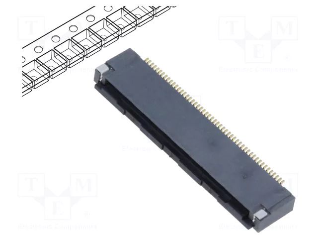 Connector: FFC/FPC; gold-plated; SMT; 500mA; 50V; FH28K; PIN: 50 HIROSE FH28K-50S-05SH