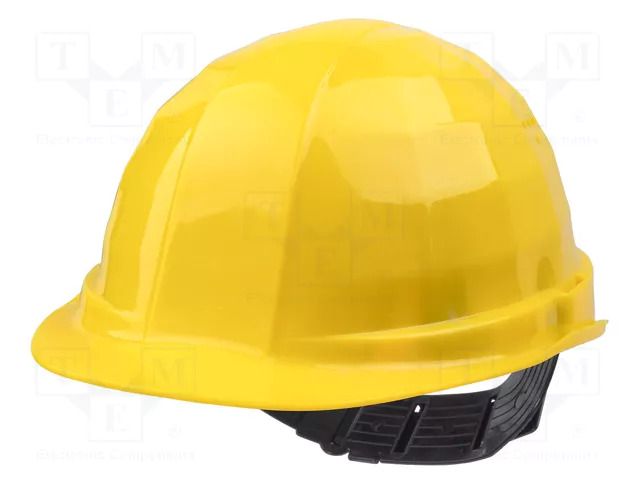 Protective helmet; adjustable; Size: 52÷62mm; yellow; polyetylene WOLFCRAFT WF4966000