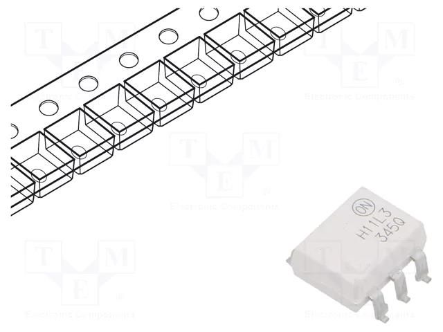 Optocoupler; SMD; Ch: 1; OUT: gate,logic; Uinsul: 4.17kV; 1Mbps ONSEMI H11L3SR2M