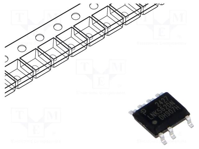 IC: PMIC; AC/DC switcher,SMPS controller; Uin: 85÷265V; SO-8C POWER INTEGRATIONS LNK562DN-TL