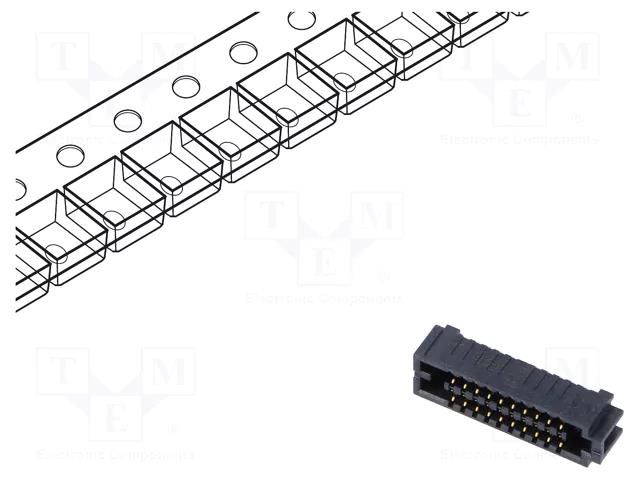 Connector: PCB to PCB; socket; female; PIN: 40; SEAF; straight; 2.7A SAMTEC SEAF-10-05.0-L-04