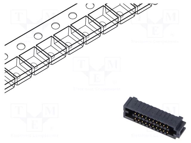 Connector: PCB to PCB; socket; female; PIN: 40; SEAF; straight; 2.7A SAMTEC SEAF-10-05.0-L-04