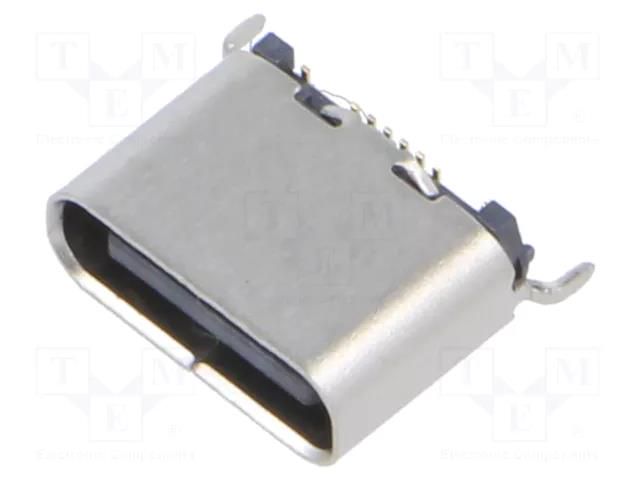Connector: USB C; socket; SMT; PIN: 16; vertical; top board mount GCT USB4235-03-C