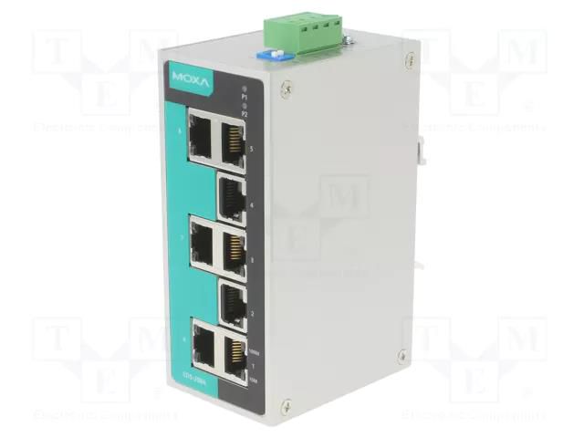 Switch Ethernet; unmanaged; Number of ports: 8; 9.6÷60VDC; EDS MOXA EDS-208A