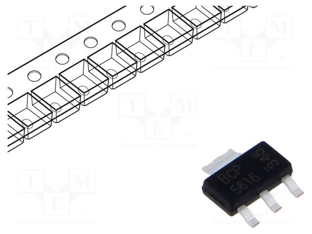 Transistor: NPN; bipolar; 80V; 1A; 2W; SOT223 DIODES INCORPORATED BCP5616TC