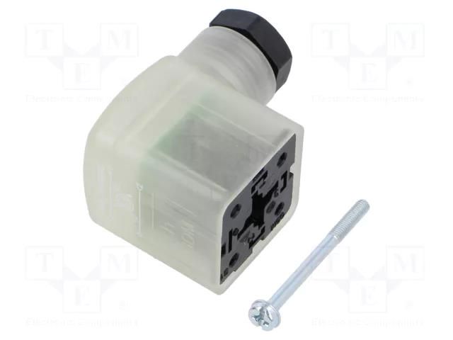 Connector: valve connector; plug; form A; 18mm; female; PIN: 3; 10A HIRSCHMANN GDM21F6-L14-10D