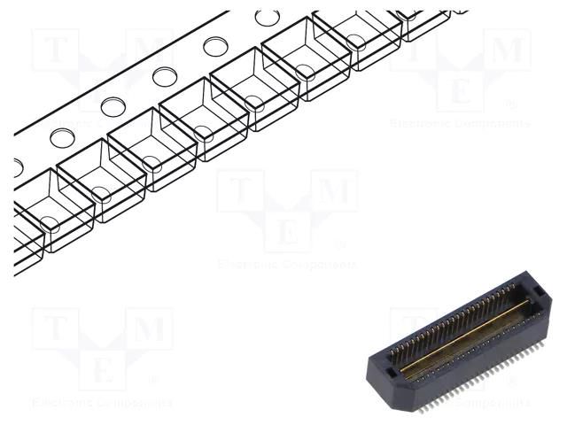 Connector: PCB to PCB; socket; male; PIN: 50; QTS; vertical; SMT SAMTEC QTS-025-01-L-D-A-K