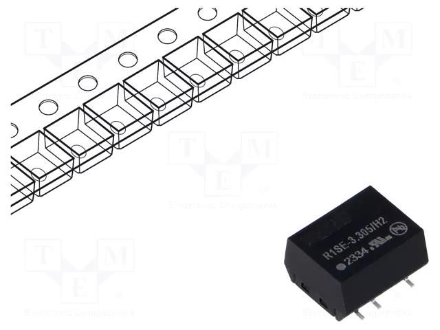 Converter: DC/DC; 1W; Uin: 2.97÷3.63VDC; Uout: 5VDC; Iout: 200mA; SMT RECOM R1SE-3.305/H2-R