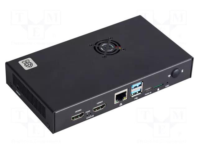 Accessories: case; Compute Module 5; Colour: black RASPBERRY PI SC1753