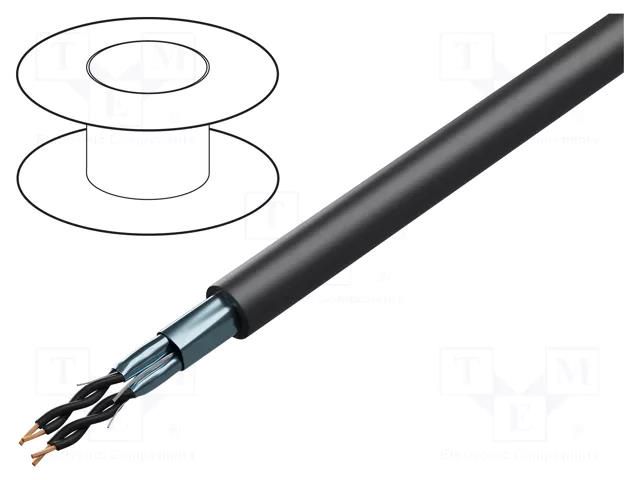 Wire; BiT 1000 2(ST) H; 16x2x0.5mm2; LSZH; black; 600V,1kV BITNER BITNER-H62020