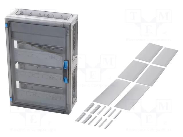 Enclosure: for modular components; IP66; light grey; ENYSTAR HENSEL HENSEL-FP-1418