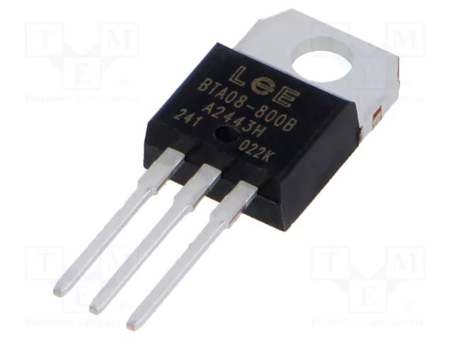 Triac; 800V; 8A; TO220AB; Igt: 50mA; Ufmax: 1.55V LUGUANG ELECTRONIC BTA08-800B-LGE