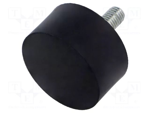 Vibroisolation foot; Ø: 50mm; Thread len: 28mm; steel; H: 25mm ELESA+GANTER EG-412891