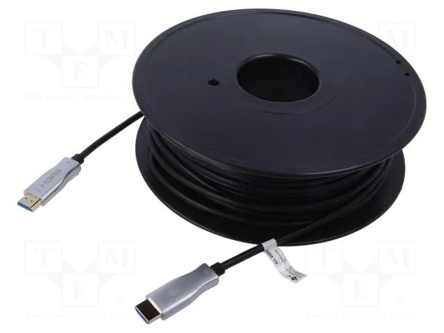Cable; HDMI plug,both sides; HDCP 2.2,HDMI 2.0,optical; 40m Goobay GOOBAY-65569
