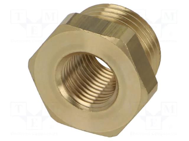 Mount.elem: thread adapter; brass; Int.thread: G 1/4" PNEUMAT MS251K1214
