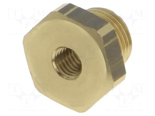 Mount.elem: thread adapter; brass; Int.thread: M5 PNEUMAT MS251K18M5