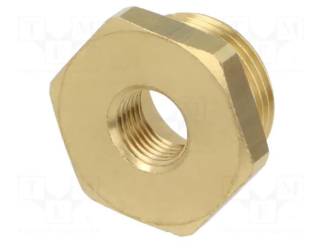 Mount.elem: thread adapter; brass; Int.thread: G 1/4" PNEUMAT MS251K3414