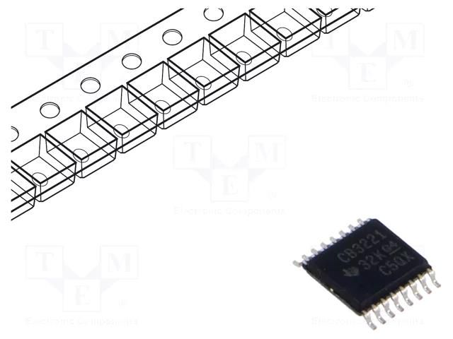 IC: interface; receiver,line driver; RS232; 1000kbps; TSSOP16 TEXAS INSTRUMENTS SN65C3221PWR