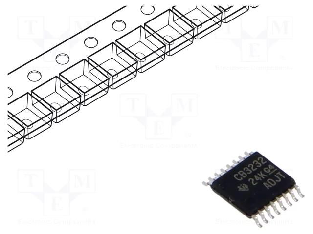 IC: interface; receiver,line driver; RS232; 1000kbps; TSSOP16 TEXAS INSTRUMENTS SN65C3232PWR