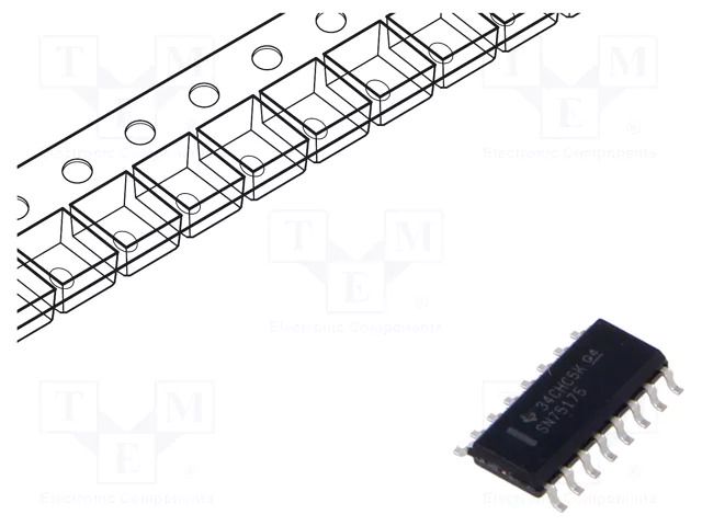 IC: interface; line receiver; 10Mbps; SO16; 4.75÷5.25VDC TEXAS INSTRUMENTS SN75175DR