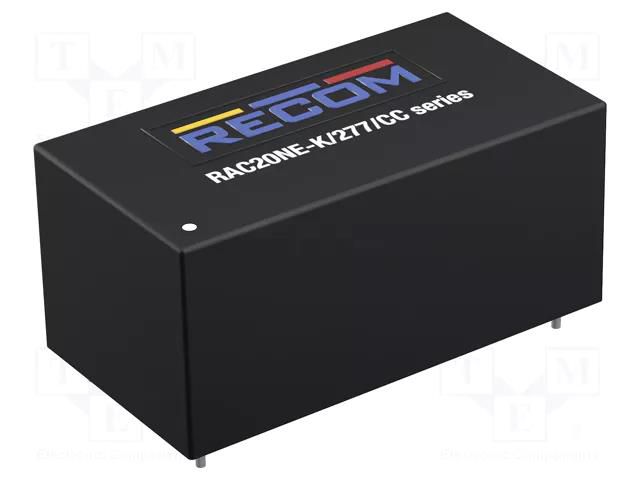 Converter: AC/DC; 20W; Uout: 12VDC; Iout: 1667mA; 87%; RAC20NE-K/277 RECOM RAC20NE-12SK/277CC