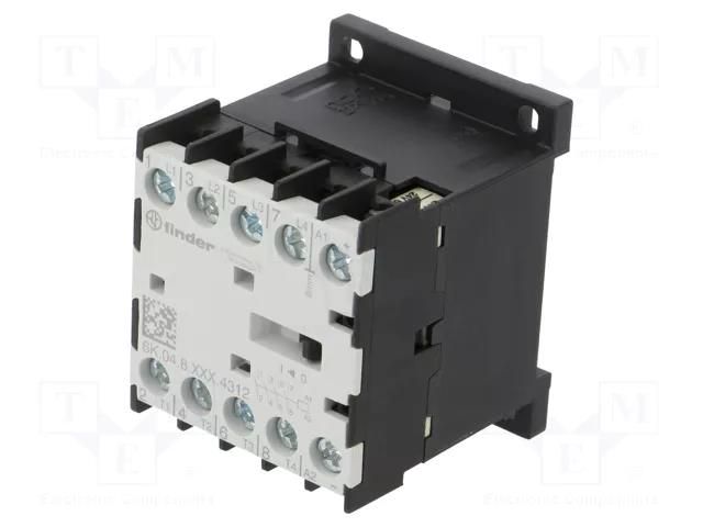 Contactor: 4-pole; NO x4; 24VAC; 12A; for DIN rail mounting; 6K FINDER 6K.04.8.024.4312