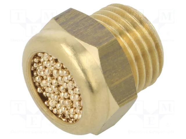Sound suppression silencer; Thread: G 1/4"; sintered bronze PNEUMAT 7010-1/4