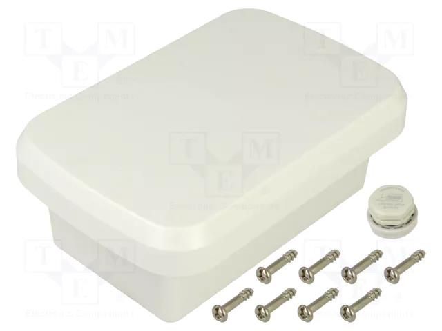 Enclosure: multipurpose; X: 100mm; Y: 150mm; Z: 55mm; WGV; ASA; white TAKACHI TKC-WGV10-15-6W