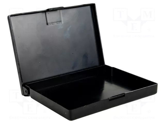 Container: box; protective; ESD; black; polypropylene; 108x85x18mm ANTISTAT ATS-025-0004