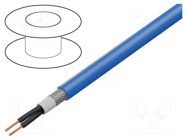 Wire; IB-BIT 1000 CY; 2x1mm2; shielded,tinned copper braid; PVC BITNER BITNER-IB0736