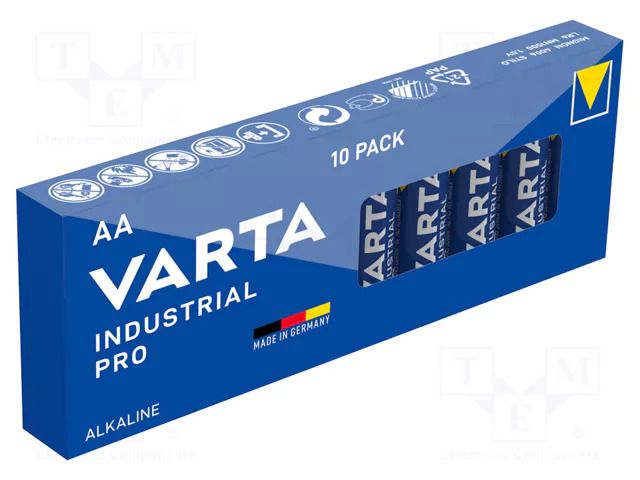 Battery: alkaline; AA; 1.5V; non-rechargeable; Ø14.5x50.5mm VARTA MICROBATTERY BAT-LR6/V-VP10