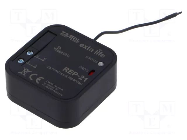 Retransmitter; flush mount; 230VAC; IP20; EXTA LIFE; -10÷55°C ZAMEL REP-21