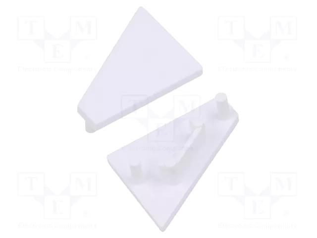 Cap for LED profiles; white; 20pcs; ABS; GEN2; CORNER14 TOPMET TOP.A4980001
