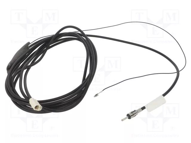 Cable; DIN plug,Fakra socket; black; straight; 5m MTA 15-7561012