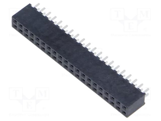 Connector: pin strips; socket; female; PIN: 40; straight; THT; 2mm SAMTEC SQW-120-01-L-D