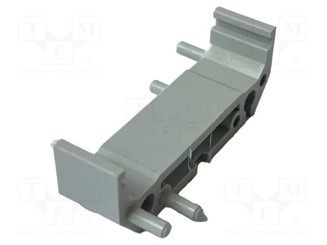 DIN rail mounting bracket; 43x11mm; Body: grey ELBAG DIN-43/11