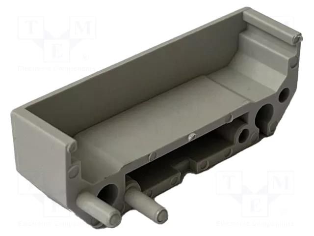 DIN rail mounting bracket; 43x11mm; Body: grey ELBAG DIN-43/11-L
