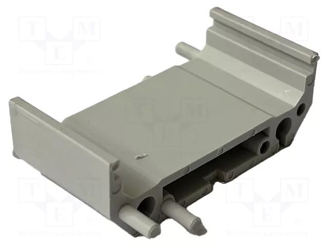 DIN rail mounting bracket; 44x22mm; Body: green ELBAG DIN-43/22
